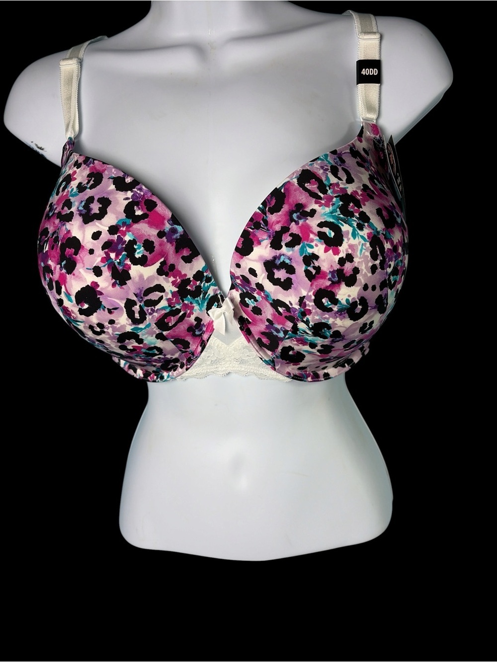 Torrid Curve Women Push-Up T-Shirt Bra Sz 40DD Pink Purple Underwired NWT